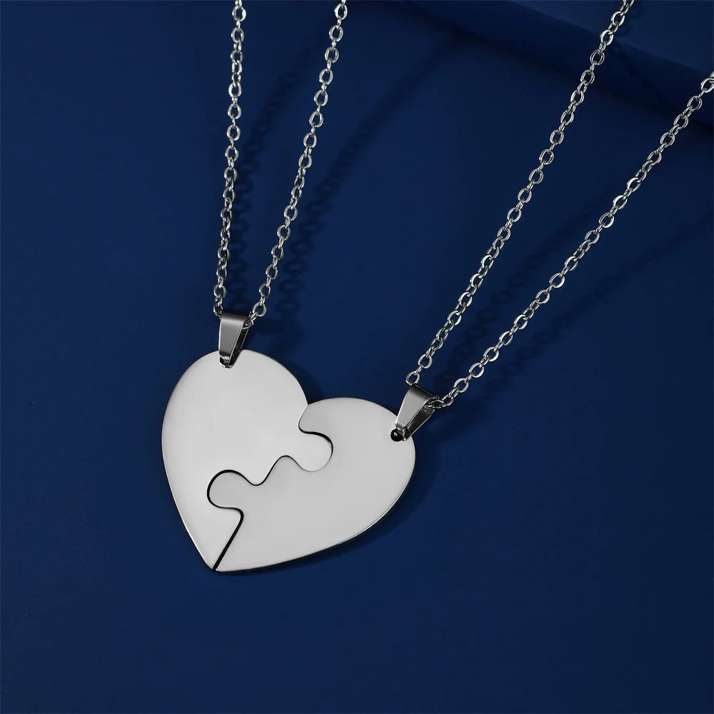 2 Puzzle Piece Necklaces