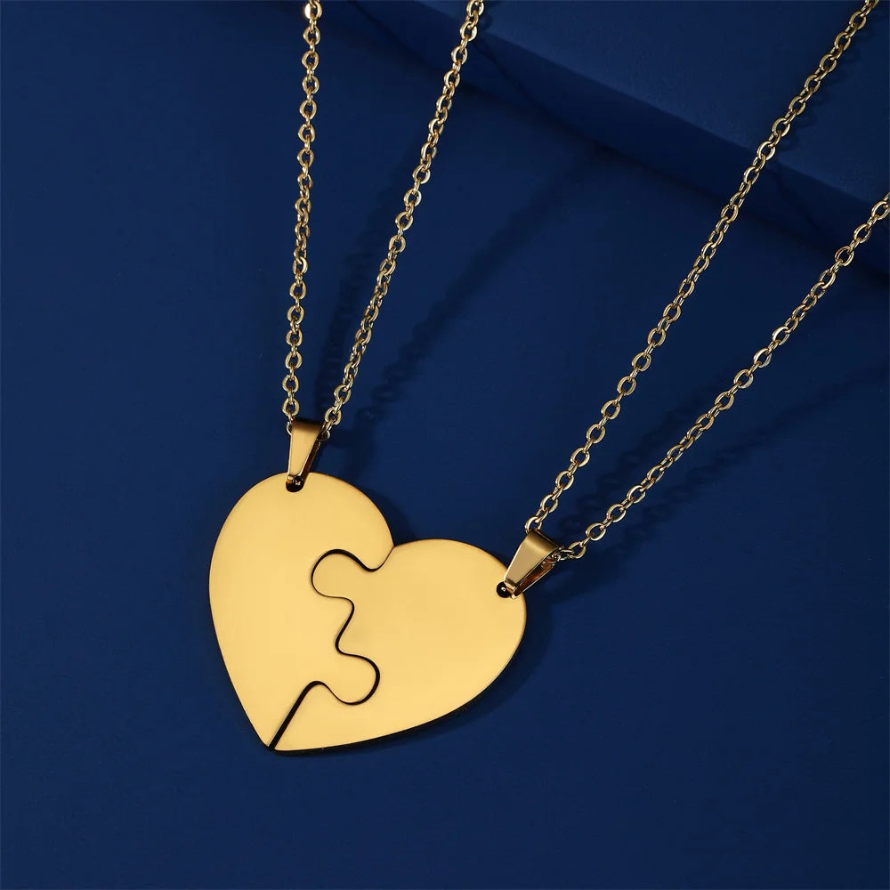 2 Puzzle Piece Necklaces