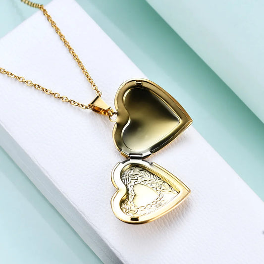 Gold Open Heart Necklace