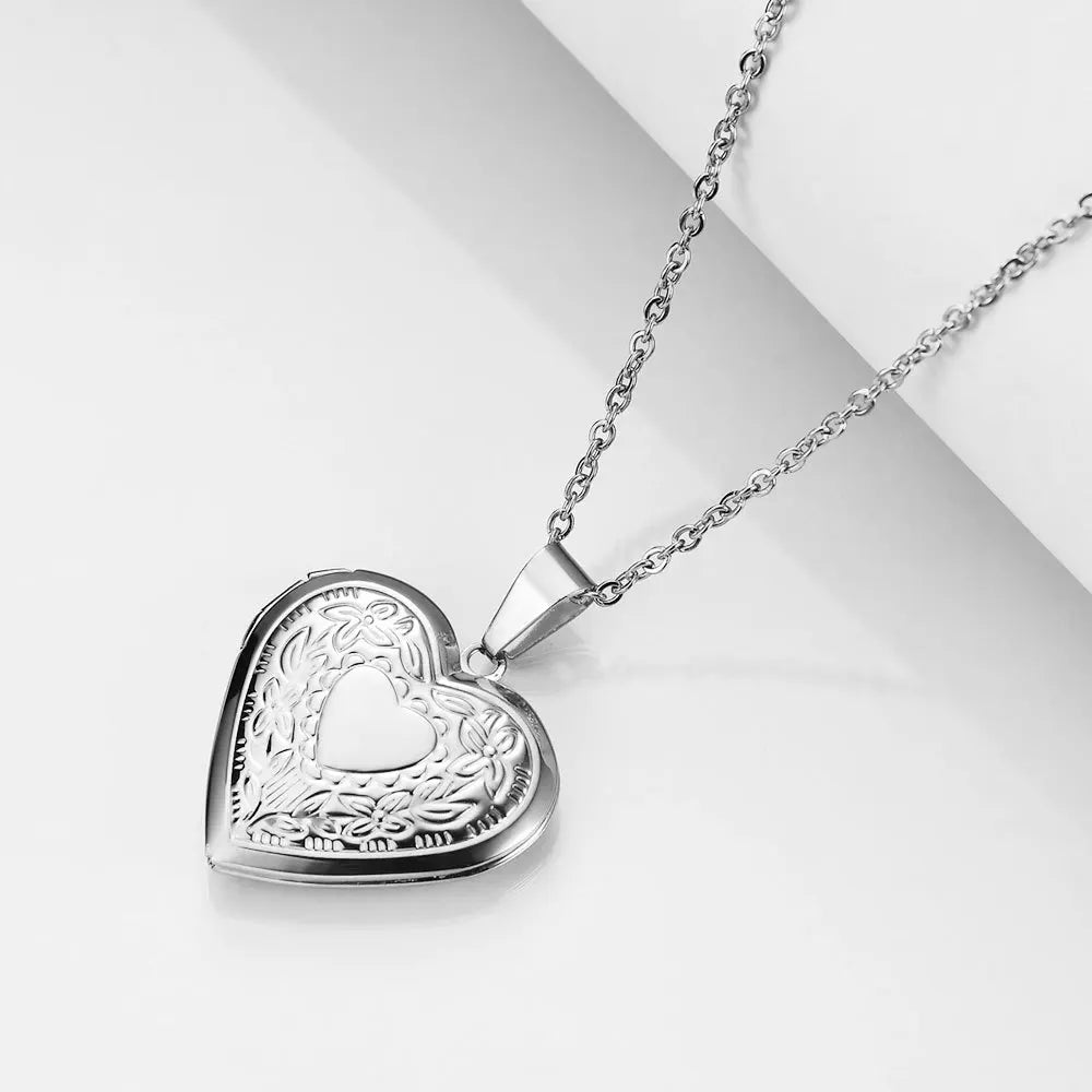 Silver Open Heart Necklace