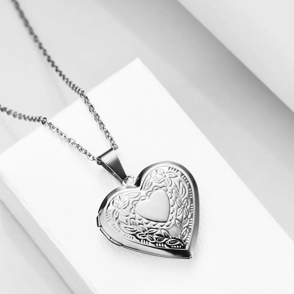 Silver Open Heart Necklace