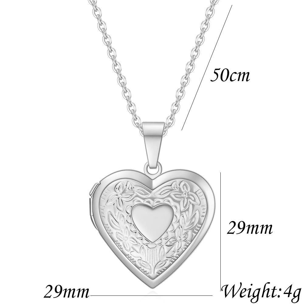 Silver Open Heart Necklace